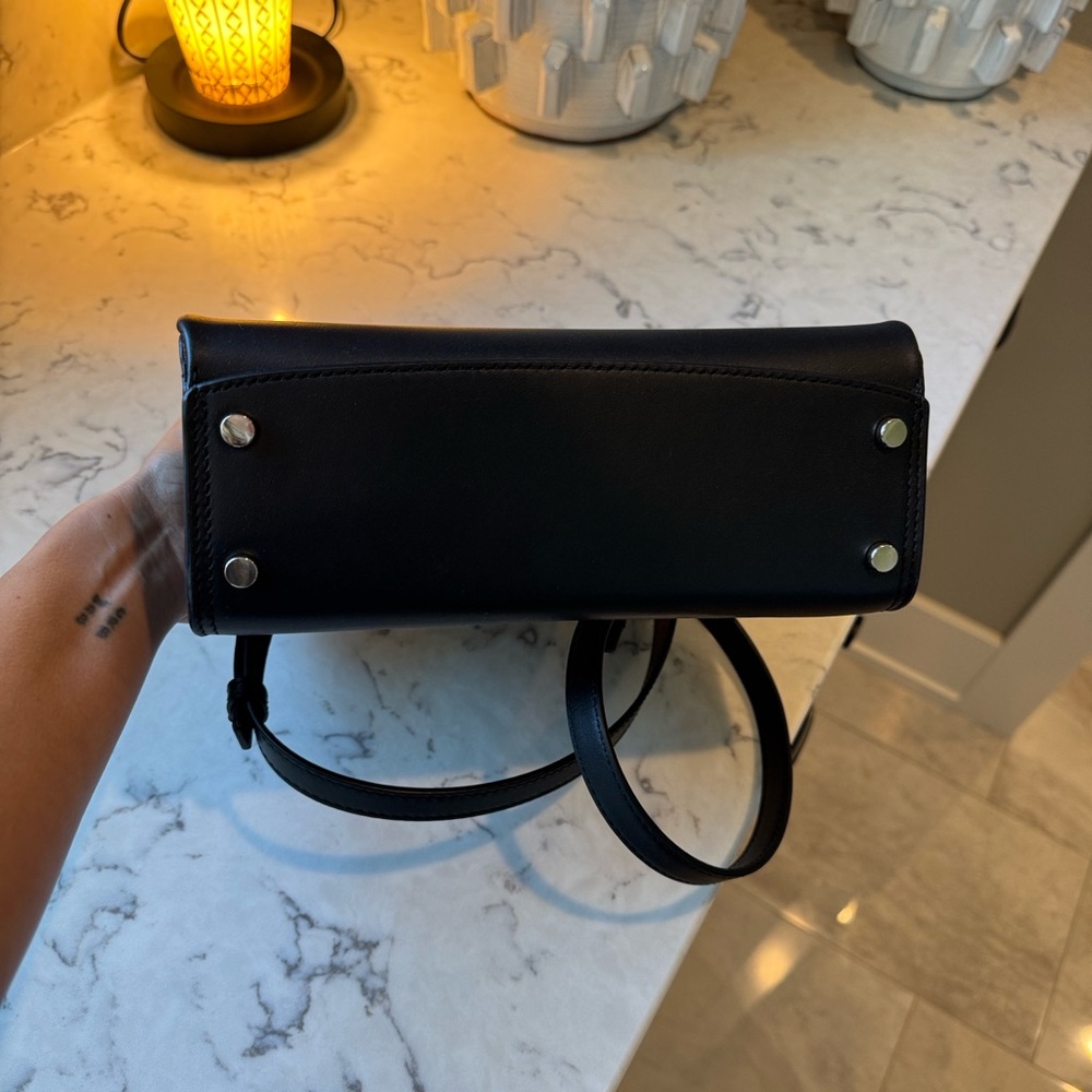kate spade Romy Black Floral Appliqué Satchel - Picture 5 of 9